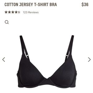 Skims Cotton Jersey T-Shirt Bra 34 C